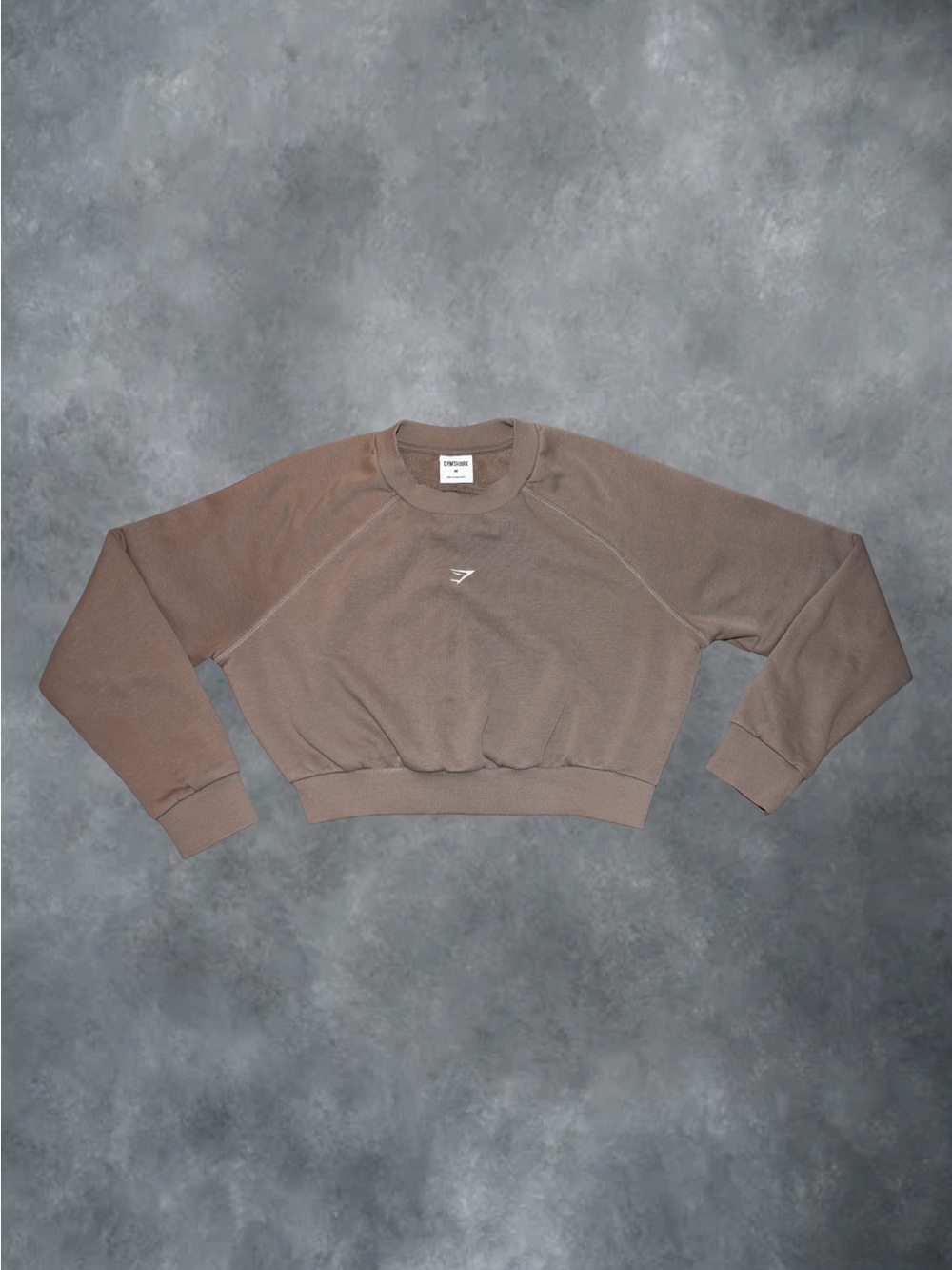 Gymshark Cropped Sweatshirt in Taupe Brown
